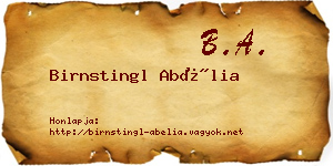 Birnstingl Abélia névjegykártya